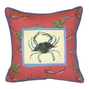 Chesapeake Bay Blue Crab Indoor Outdoor Medium Pillow